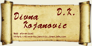Divna Kojanović vizit kartica